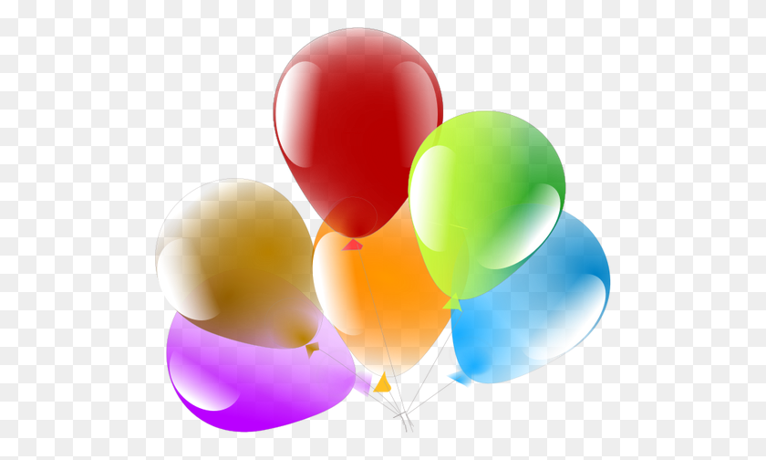 500x444 Animated Party Balloons Clipart - Black Balloon Clipart