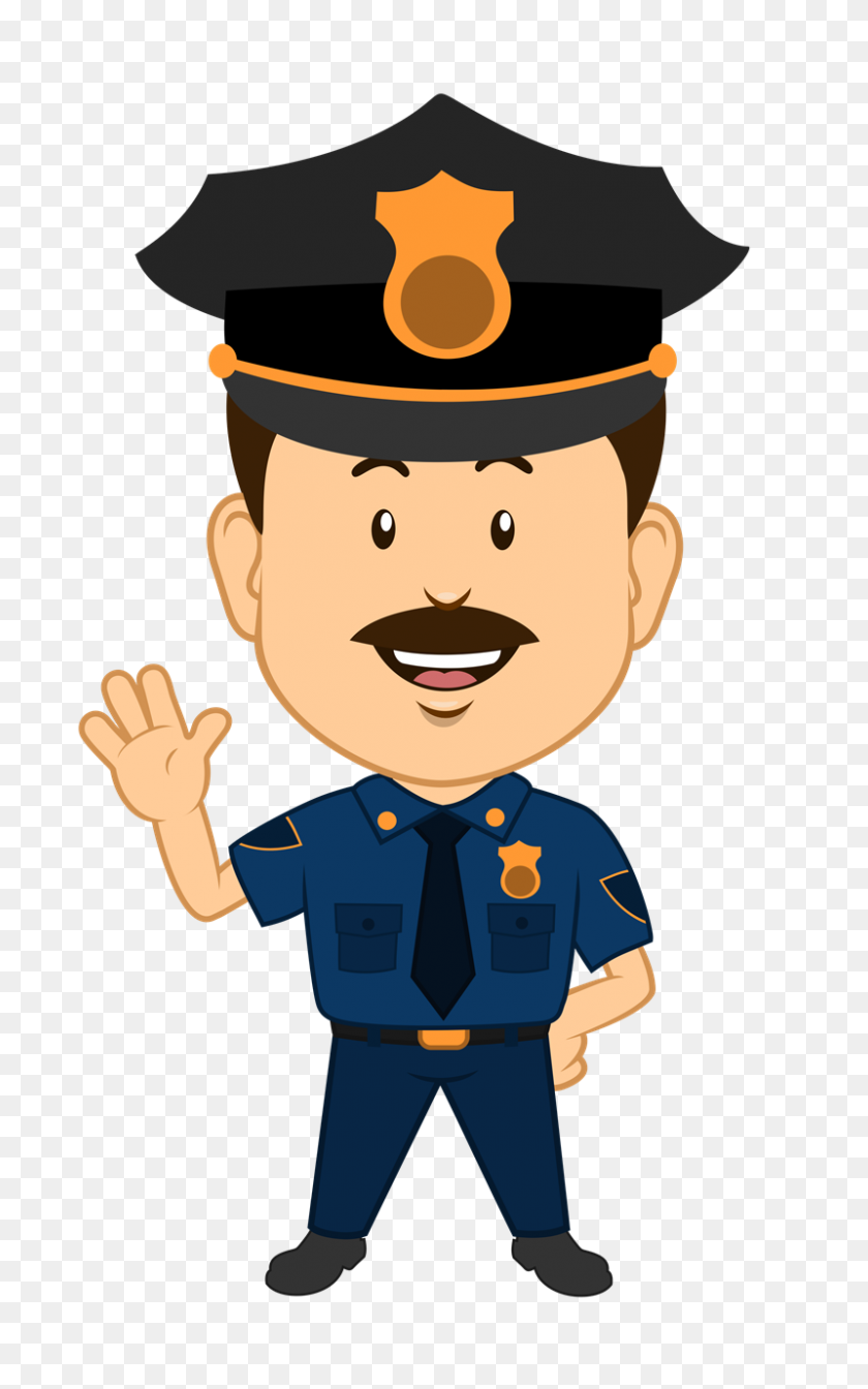 800x1317 Animated Police Clipart - Career Clipart