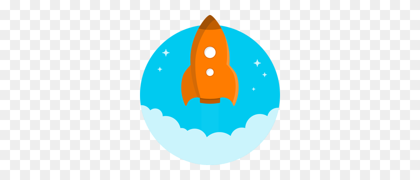 280x300 Animated Rocket Clipart - Blue Moon Clipart