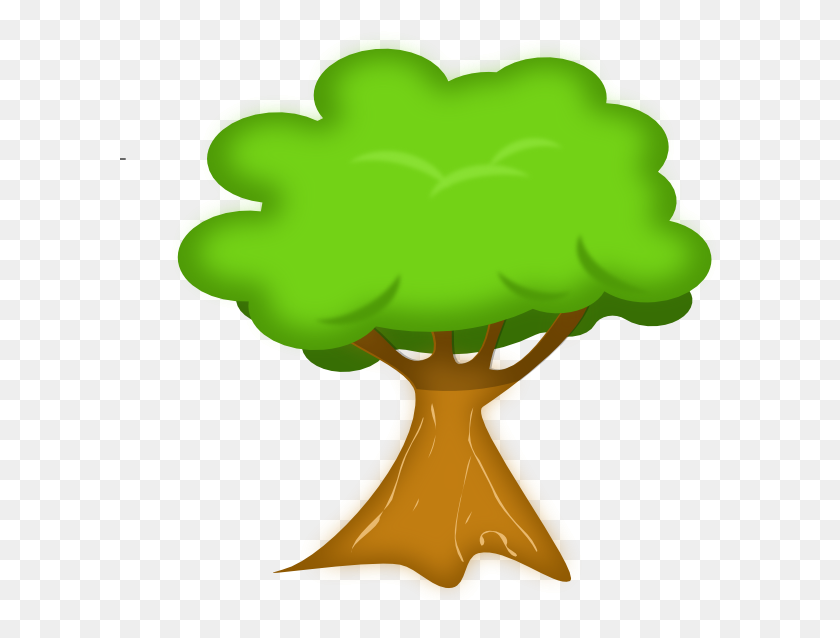 600x578 Группа Анимированных Деревьев С Элементами - Саженец Клипарт
