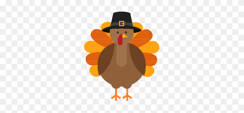 288x329 Animated Turkey Cliparts - Cute Thanksgiving Clipart