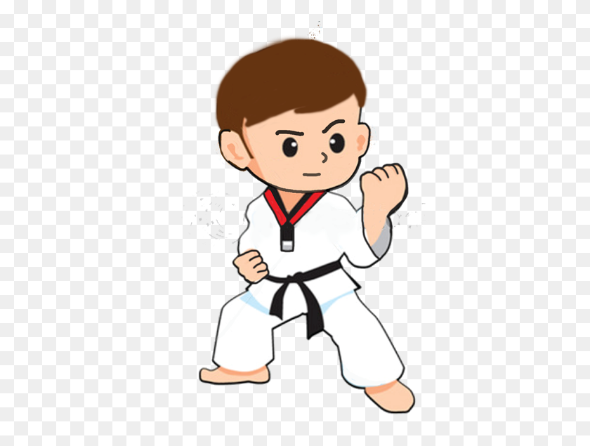 385x575 Animation - Karate Kick Clipart