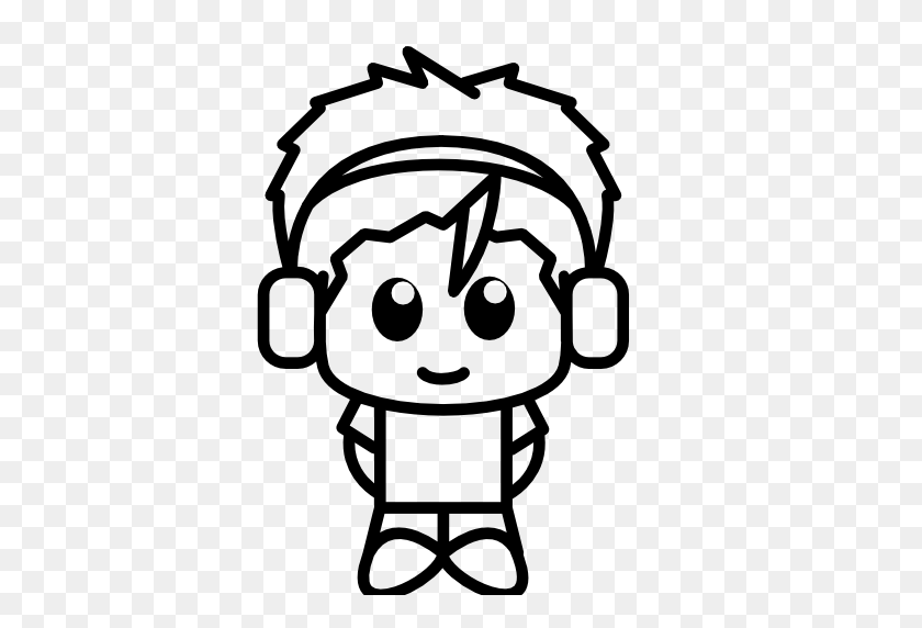 Anime Boy With Headphones Icon Free Of Anime Characters Icons