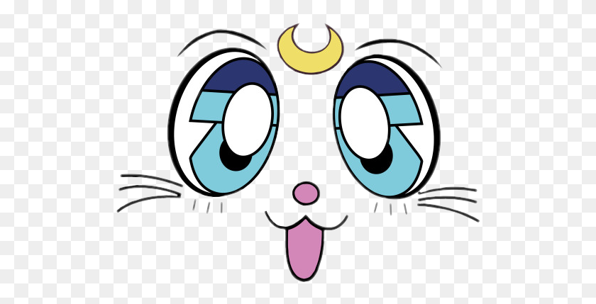 515x369 Anime Cat Cats Moon Sailormoonsailor Moon Artemis Luna - Anime Cat PNG