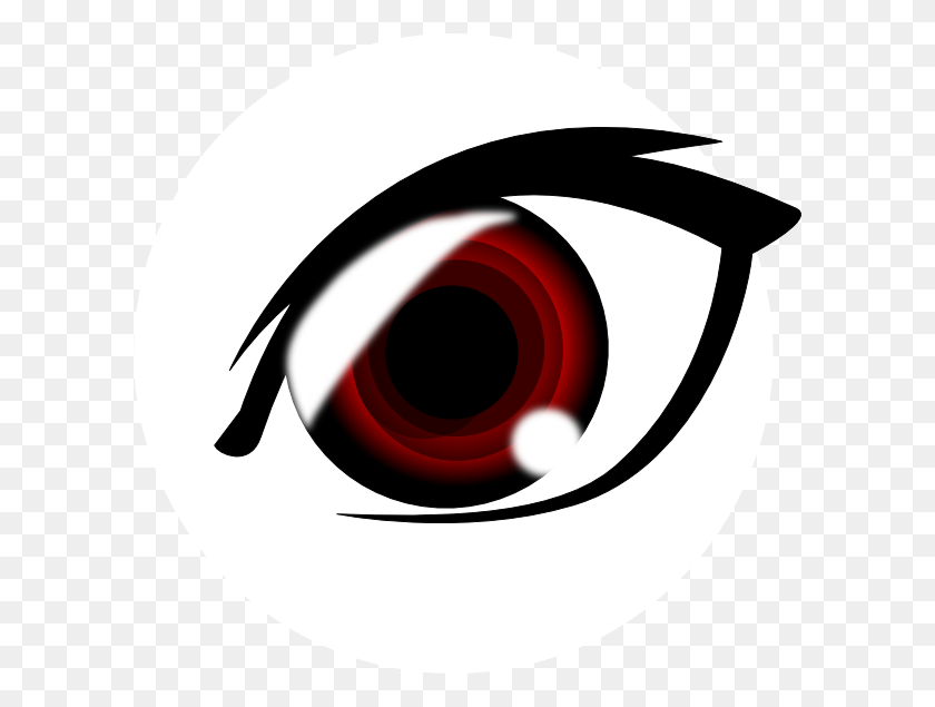 600x575 Anime Clipart Eyeball - Closed Eye Clipart