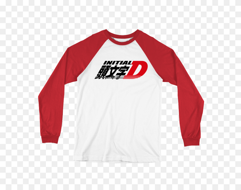600x600 Anime Initial D Logo Japan Long Sleeve Baseball T Shirt Garage - Initial D PNG