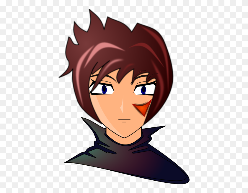 444x596 Anime Man Png Large Size - Anime Icon PNG