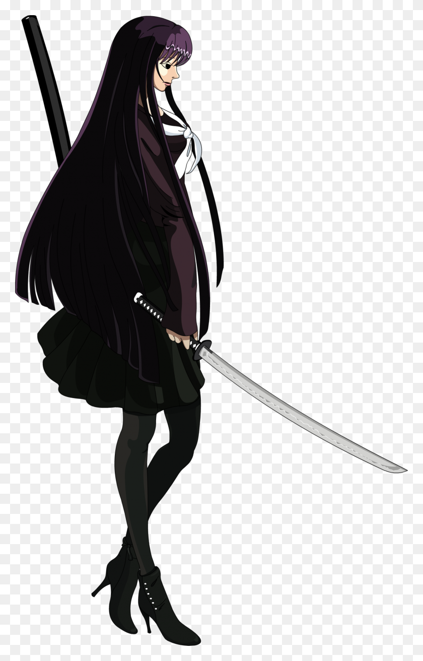 1493x2398 Anime Ninja Schoolgirl Vector Nebula Game Studios - Anime PNG