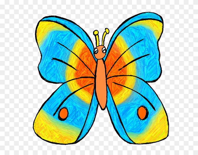 621x600 Animl Clipart Butterfly - Butterfly Border Clipart