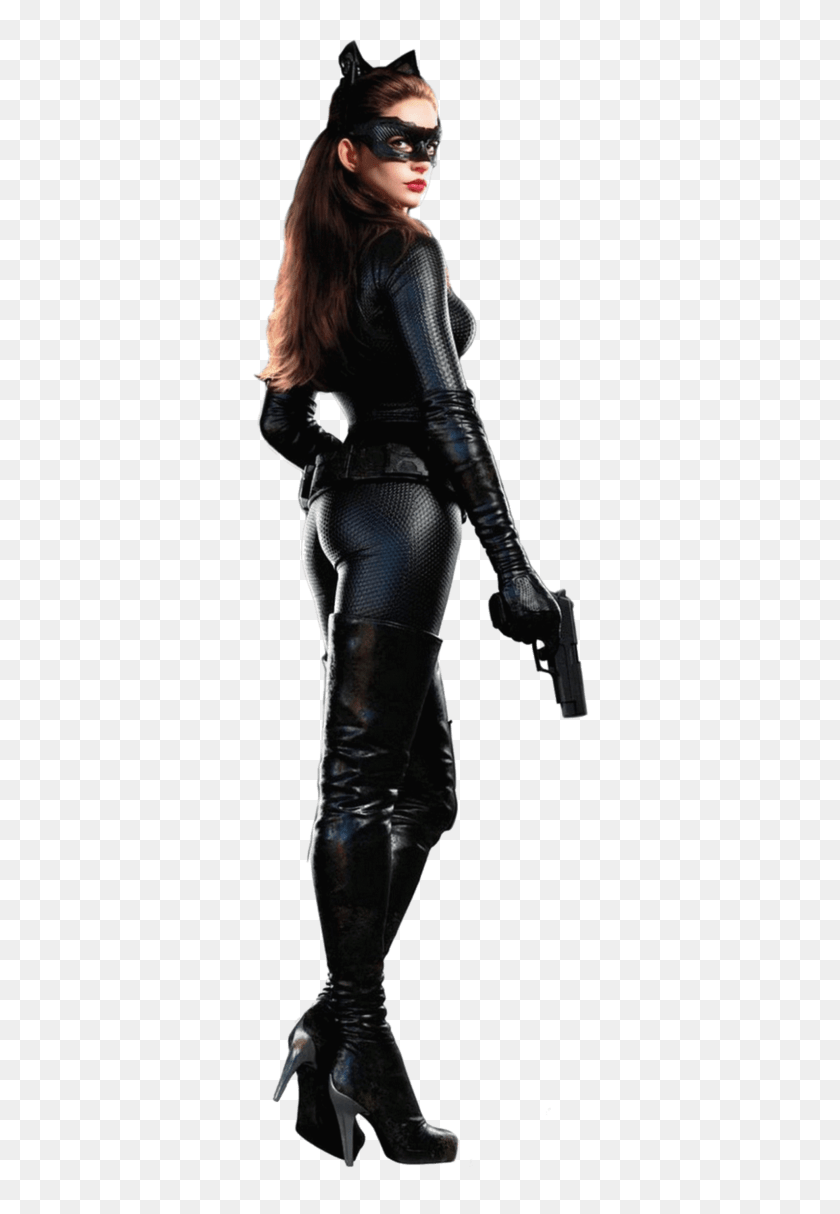 692x1154 Anne Hathaway Cat Woman Standing Transparent Png - Catwoman PNG