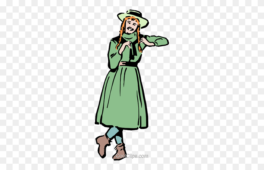 237x480 Anne Of Green Gables Royalty Free Vector Clip Art Illustration - Salute Clipart