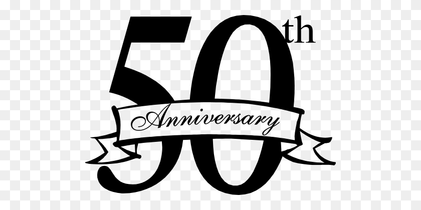 500x359 Anniversary Clipart Black And White Clip Art Images - Banner PNG Black And White