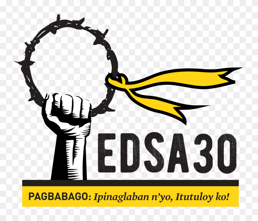 1233x1042 Годовщина Революции Народной Власти Edsa - Знак Протеста Клипарт