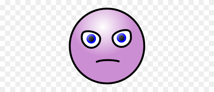 300x300 Annoyed Face Angry Smiley Clip Art - Angry Emoji Clipart