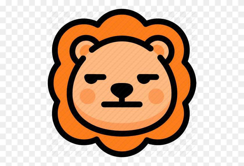 512x512 Annoying, Emoji, Emotion, Expression, Face, Feeling, Lion Icon - Annoying Orange PNG