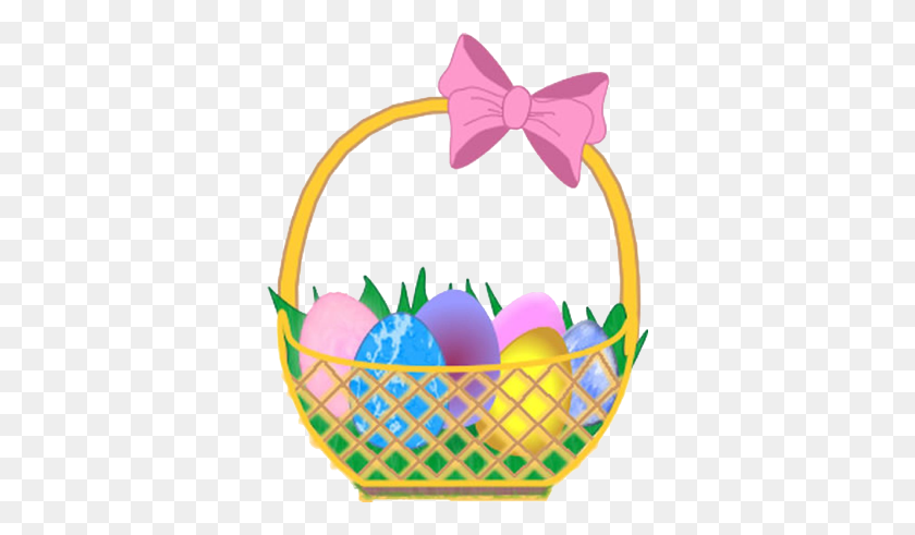 350x431 Annual Easter Egg Hunt - Gift Basket Clip Art