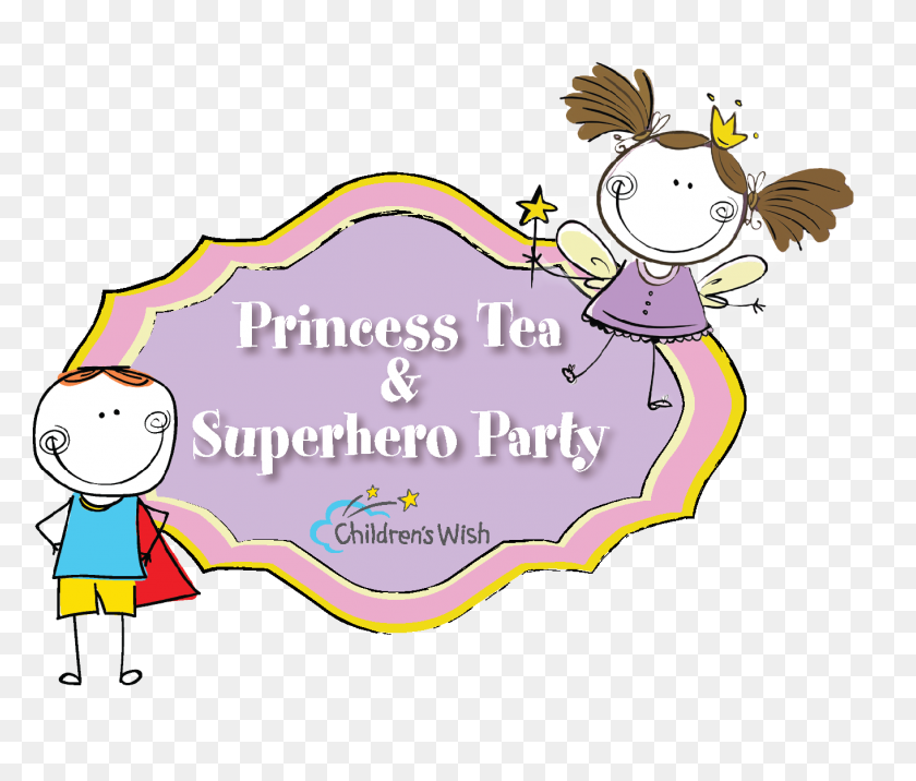 1362x1147 Annual Princess Tea And Superhero Party Children's Wish - Tea Party Clip Art