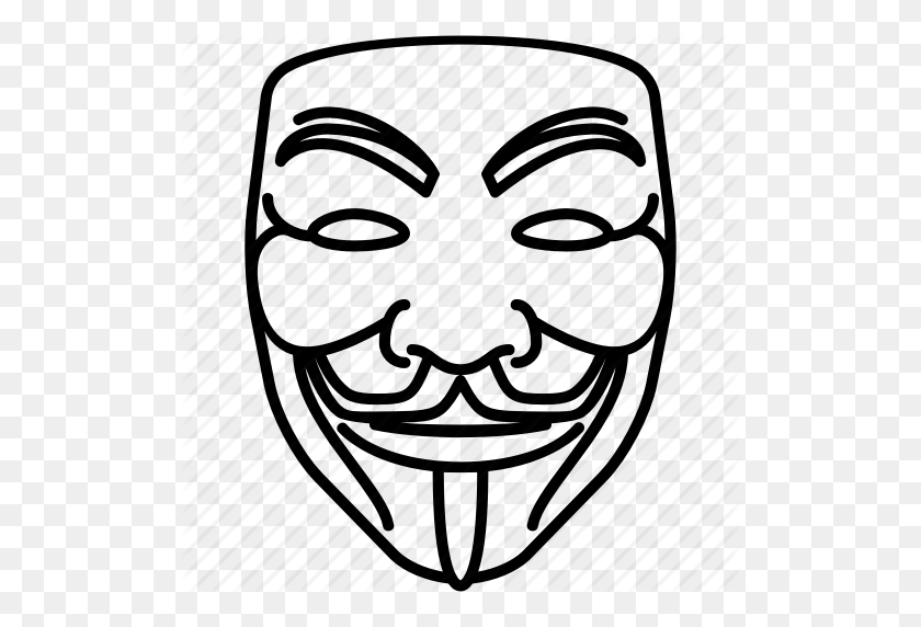 512x512 Anónimo, Guy Fawkes, Máscara, Película, Ladrón, Vendetta Icono - Máscara De Guy Fawkes Png