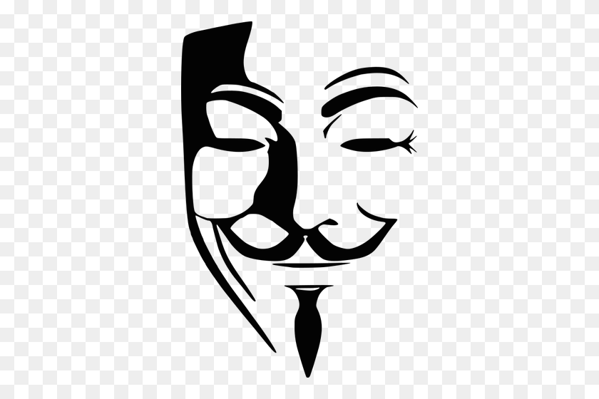332x500 Anonymous Mask - Mascara Clipart