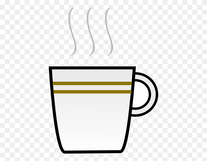 444x594 Another Coffee Cup Clip Art Free Vector - Coffee Cup With Steam Clipart