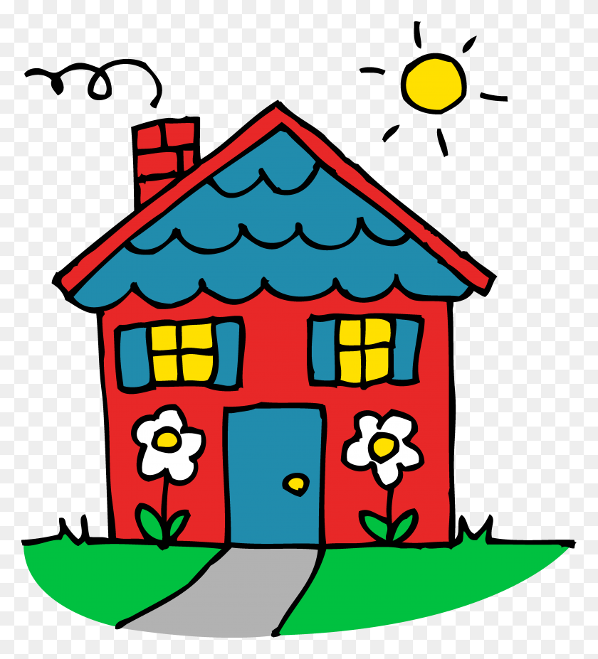 4377x4868 Another Houses Clipart - Gadgets Clipart