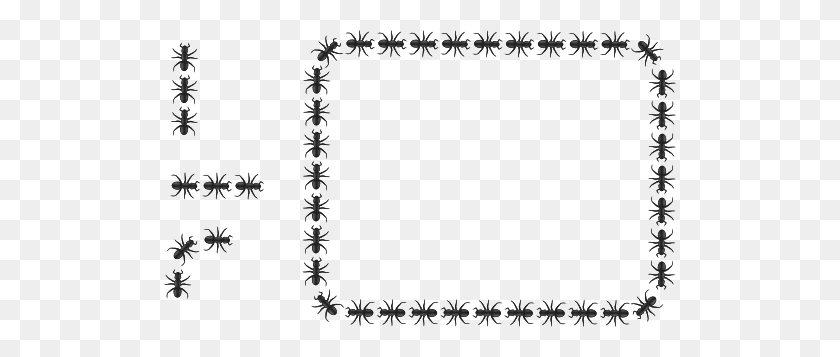 512x297 Ant Border Rectangle Clipart - Rectangle Border Clip Art