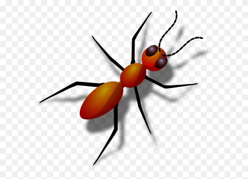 600x546 Ant Clip Art - Parasite Clipart