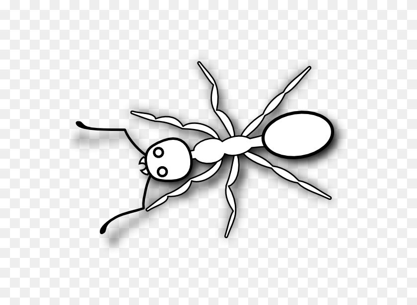 555x555 Ant Clip Art Black And White - Ant Clipart