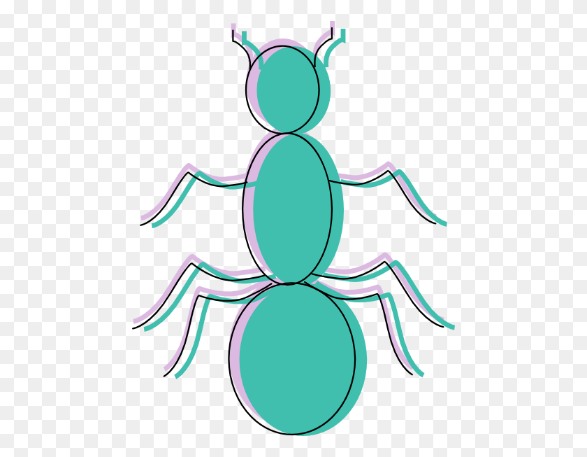 462x593 Ant Clipart Purple - Ant Clipart