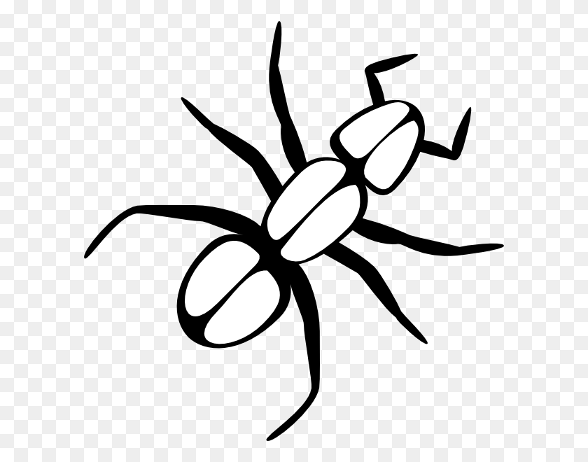 600x600 Ant Outline Clip Art - Ax Clipart Black And White