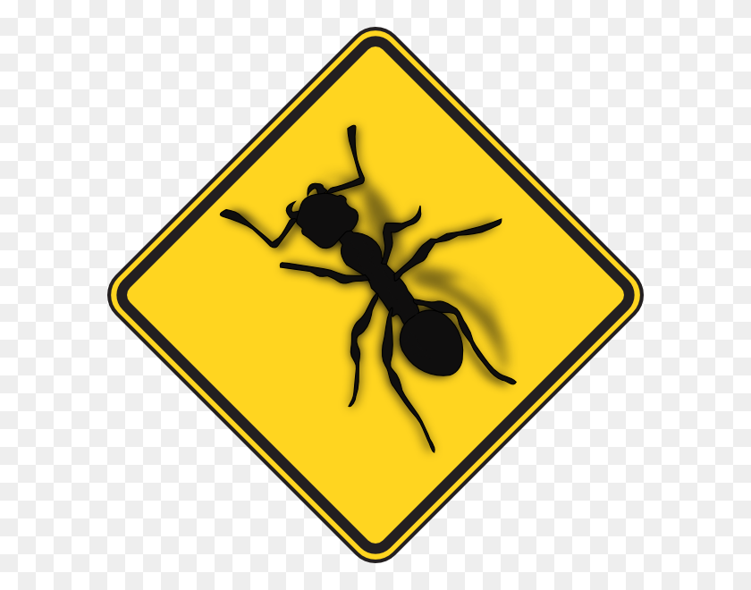 600x600 Ant Sign Danger Clip Art - Danger Clipart