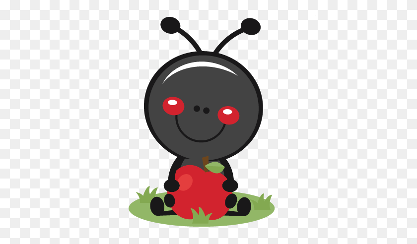432x432 Ant With Apple Scrapbook Cute Clipart - Cute Ant Clipart