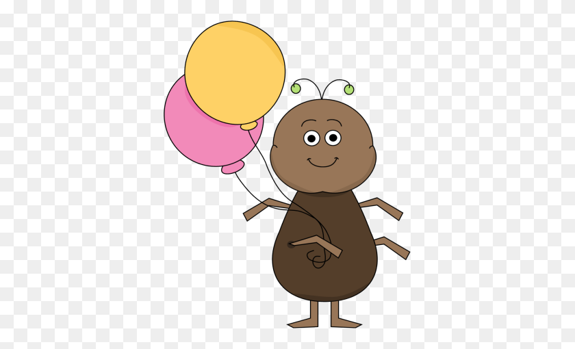 361x450 Ant With Balloons Clip Art - Ant Clipart