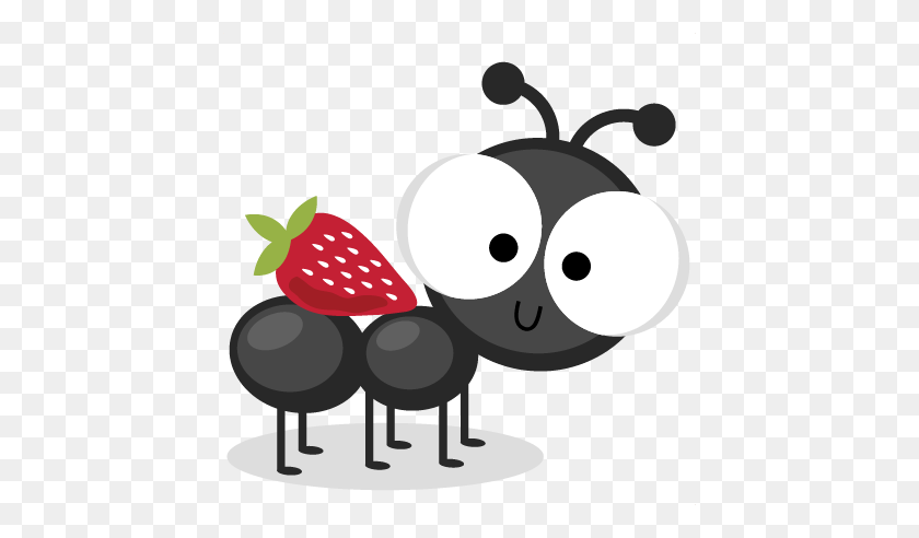 432x432 Ant With Strawberry Cutting Ant Cuts Ant Scal - Picnic PNG