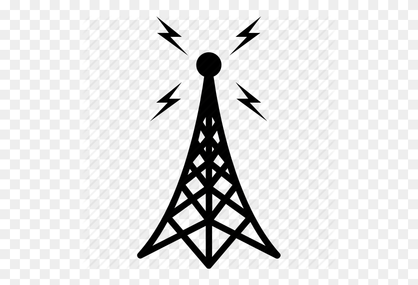 512x512 Antenna, Broadcast, Communication, Connection, Radio, Signal - Radio Tower Clip Art