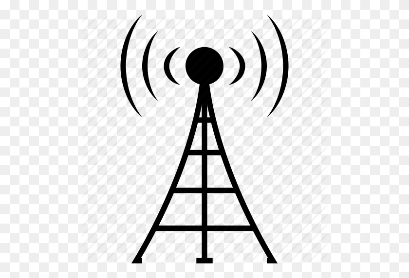 512x512 Antenna, Cell, Network, Pocast, Radio, Signal, Tower, Wifi - Radio Tower PNG