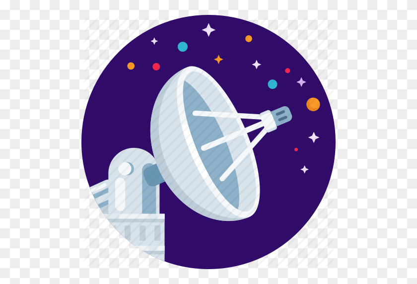 512x512 Antenna, Dish, Satellite, Space, Star Icon - PNG Space