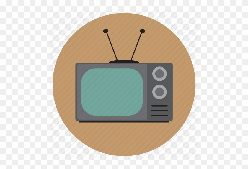 512x512 Антенна, Серый, Старый, Экран, Телевизор, Телевизор, Старинный Значок - Старинный Телевизор Png