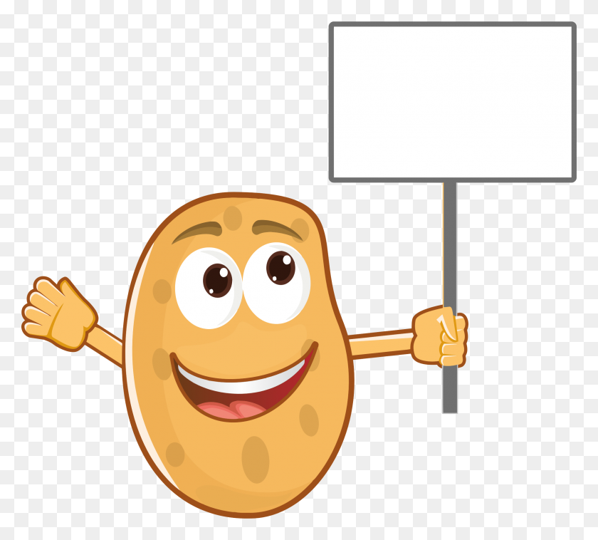 2290x2052 Anthropomorphic Potato Holding Sign Icons Png - Potato Salad PNG