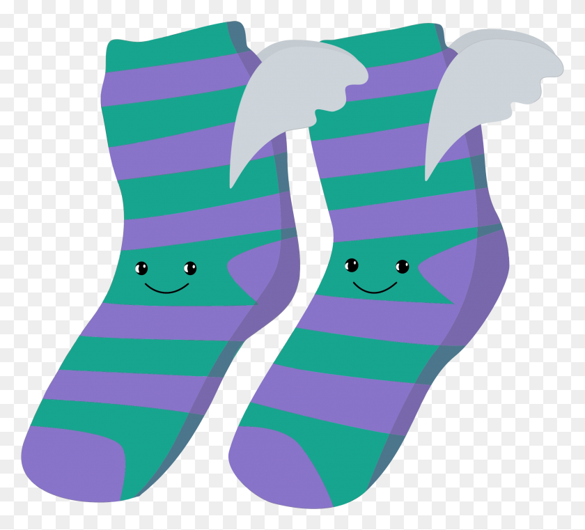 2264x2036 Anthropomorphic Winged Socks Icons Png - Socks PNG