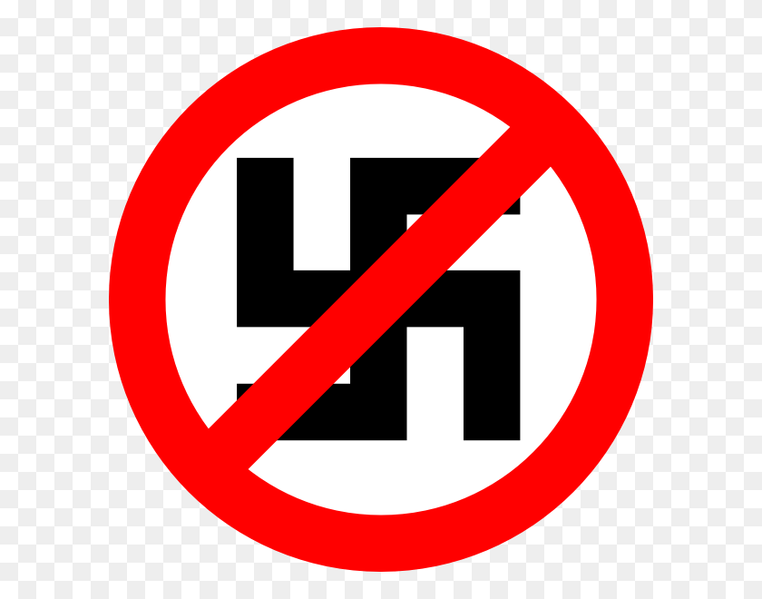 600x600 Anti Nazi Symbol Clip Art - Hitler Clipart