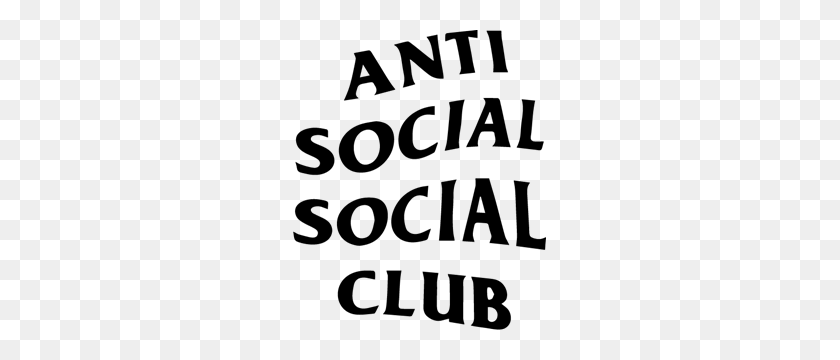 253x300 Anti Social Social Club Logo Vector - Club Png