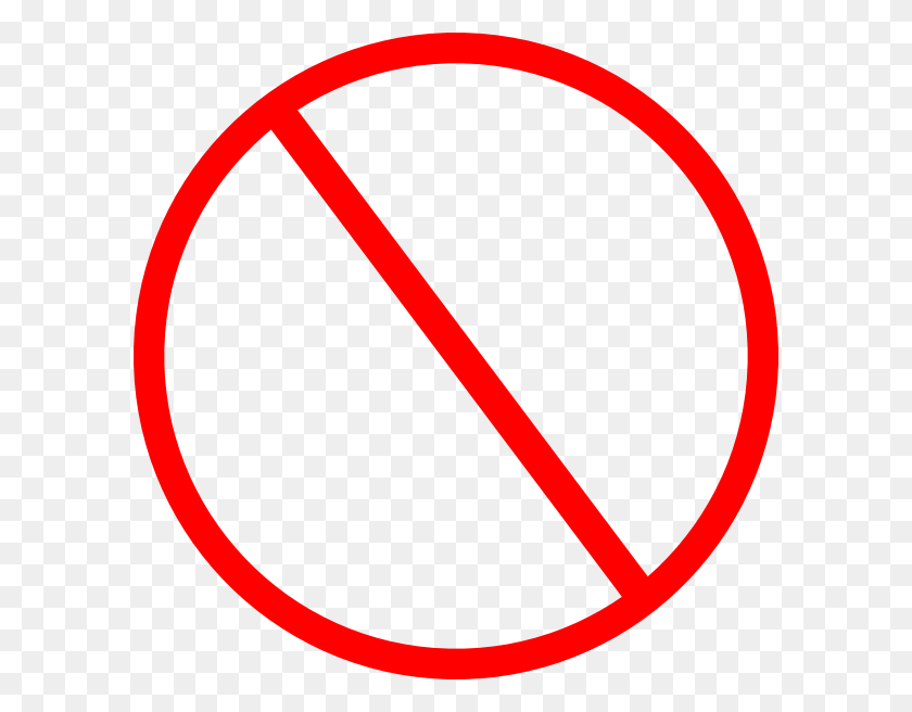 594x596 Anti Symbol Clip Art - Prohibited Sign PNG