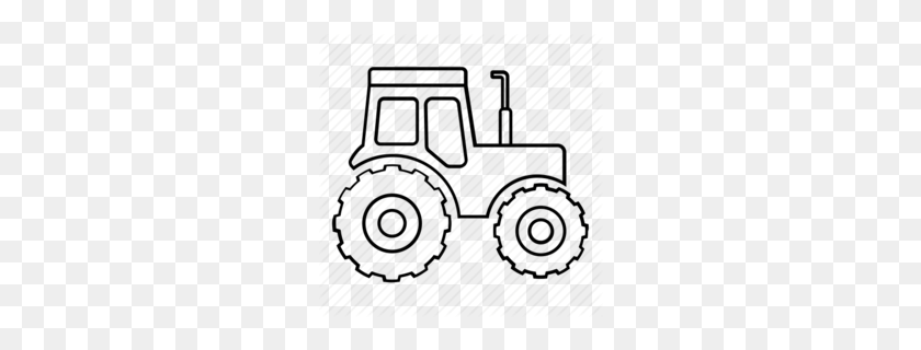 260x260 Antique John Deere Tractor Black And White Clipart - Tractor Tire Clipart