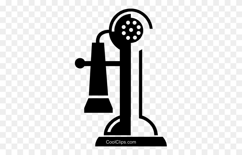319x480 Antique Phone Royalty Free Vector Clip Art Illustration - Old Telephone Clipart