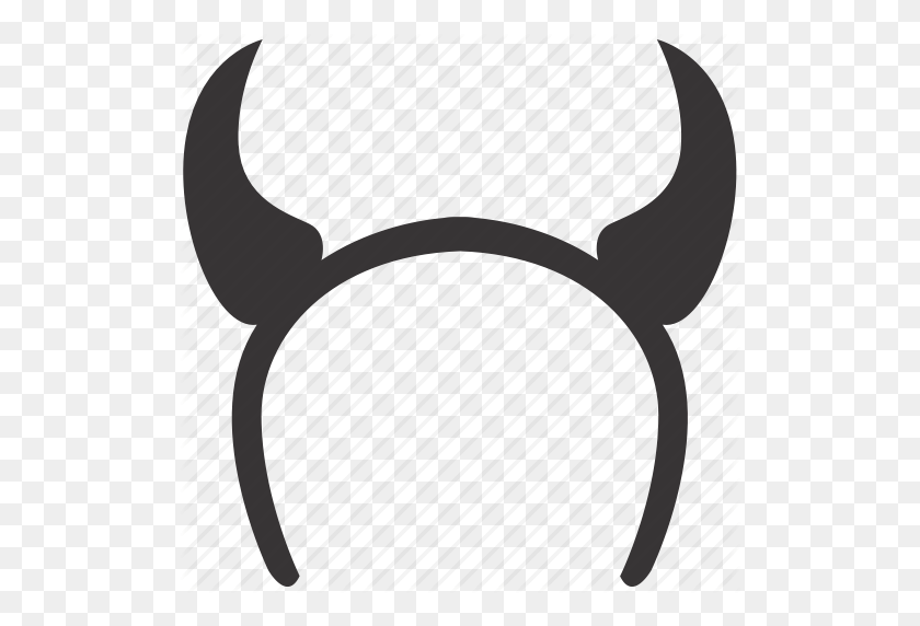 512x512 Antlers, Decoration, Design, Devil, Halloween, Horns, Party Icon - Devil Horns PNG