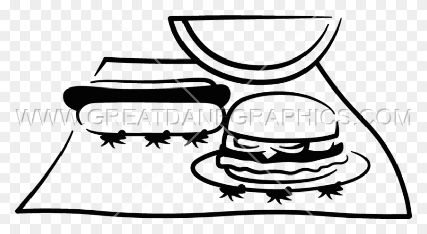 825x424 Ilustraciones Listas Para La Producción De Picnic De Hormigas Para La Impresión De Camisetas - Clipart De Hormigas De Picnic