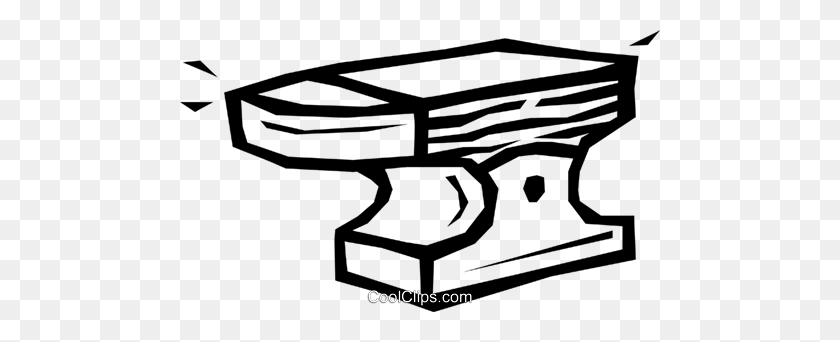 480x282 Anvil Royalty Free Vector Clip Art Illustration - Anvil Clipart Black And White