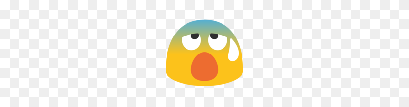 160x160 Anxious Face With Sweat Emoji On Google Android - Sweat Emoji PNG