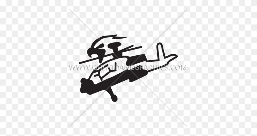 385x385 Arte Listo Para La Producción De Apache Eagle Para La Impresión De Camisetas - Clipart De Helicóptero Apache